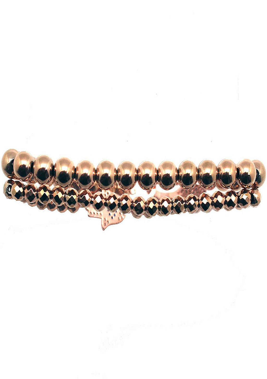  Divine Hamsa Bracelet Set In Rose Gold